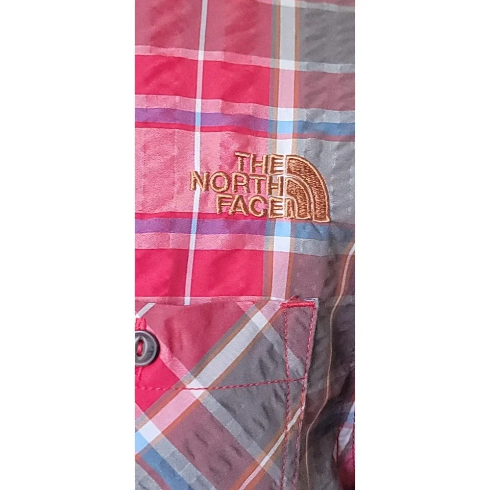 The North Face Men's Multicolor Plaid Short Sleeve Button Down Shirt Sz L
